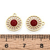 Natural Carnelian(Dyed & Heated) Flat Round Charms STAS-N123-03G-01-3