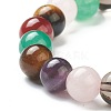 Natural Mixed Stone Beaded Stretch Bracelets BJEW-A117-C-39-3