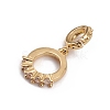 (Holiday Stock-Up Sale)Brass European Dangle Charms ZIRC-L091-035-3