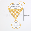 Brass Layered Link Ring Bracelets for Women GT6383-1-3