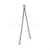 Brass Square Snake Chain Big Pendants KK-G510-09P-1