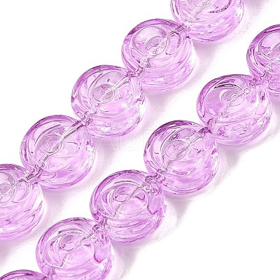 Baking Paint Transparent Glass Beads Strands GL-CBA2ED2-04H-1