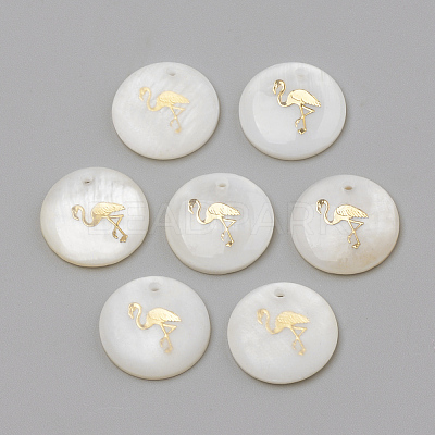Freshwater Shell Pendants LS-SHEL-Q010-003G-1