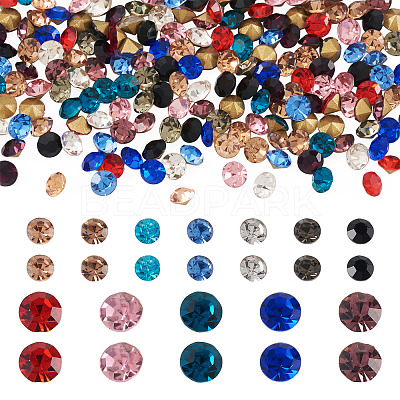 Pointed Back Glass Rhinestone Cabochons RGLA-YS0001-05-1