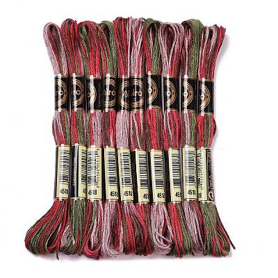10 Skeins 6-Ply Polyester Embroidery Floss OCOR-K006-A17-1