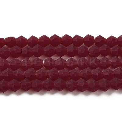 Imitate Austrian Crystal Frosted Glass Beads Strands GLAA-F029-TM2mm-B27-1