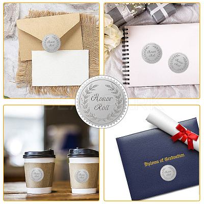 34 Sheets Silver Foil Embossed PET Picture Sticker DIY-WH0528-014-1