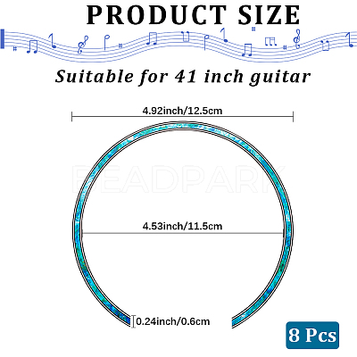 Waterproof PVC Flower Pattern Classical Guitar Sound Hole Ring Mouth Wheel Sticker DIY-WH20058-13A-1