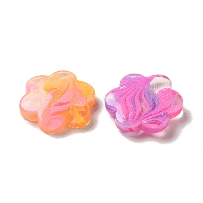 Gradient Color Transparent Resin Decoden Cabochons RESI-D008-06C-1