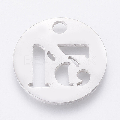 Non-Tarnish 304 Stainless Steel Pendants STAS-F233-31-P-1