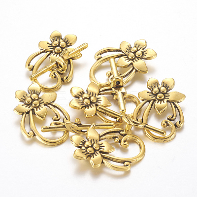 Tibetan Style Toggle Clasps LS-GLF0677Y-1