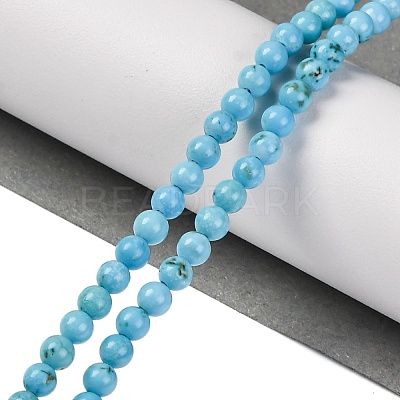 Natural Magnesite Beads Strands G-E384-01-4mm-1