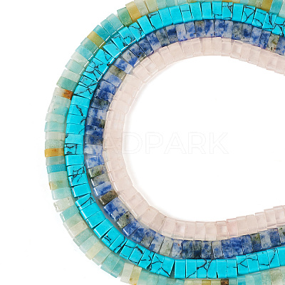 Natural Blue Spot Jasper Multi Strand Links G-TAC0005-04A-1