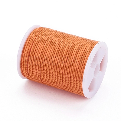 Round Waxed Polyester Cord X-YC-G006-01-1.0mm-07-1