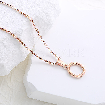 Stainless Steel Letter Pendant Necklaces for Women Men GR8130-15-1