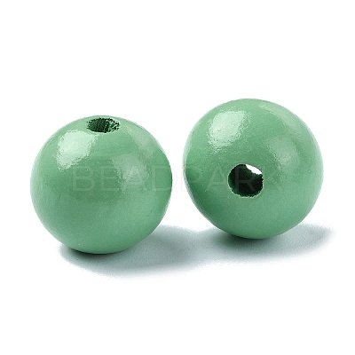 Wood Large Hole European Beads X-WOOD-D027-01H-1