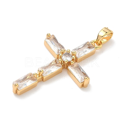 Brass Micro Pave Cubic Zirconia Pendants KK-A281-26D-G-1