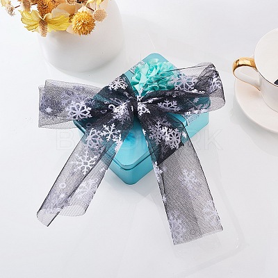 Snowflake Deco Mesh Ribbons OCOR-P010-G15-1
