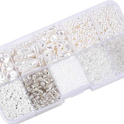 DIY 10 Style ABS & Acrylic Beads Jewelry Making Finding Kit DIY-N0012-05K-1