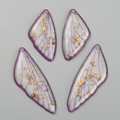 Transparent Resin Pendants RESI-TAC0004-24D-1