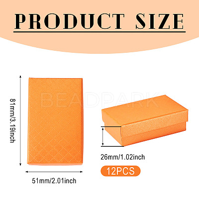 Rectangle Cardboard Paper Jewelry Box CON-TAC0015-01G-1