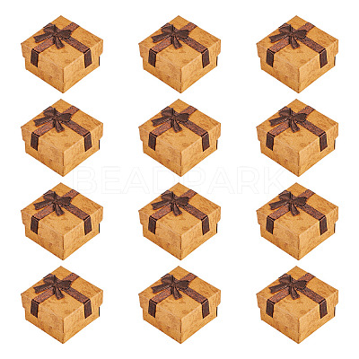 Square Paper Jewelry Ring Gift Boxes with Bowknot CON-TAC0010-80C-1