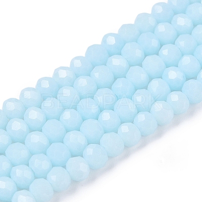 Opaque Solid Color Imitation Jade Glass Beads Strands LS-EGLA-A044-P4mm-D06-1