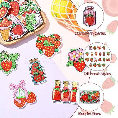 21Pcs 21 Styles Polyester Thread & Non-woven Fabric Iron on Patches DIY-CJ0003-13-1