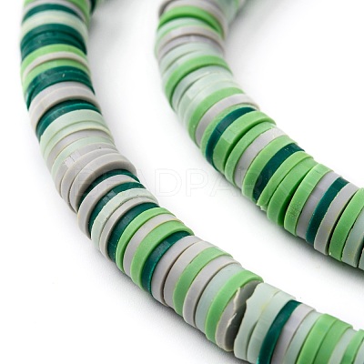 Handmade Polymer Clay Beads Strands CLAY-R089-8mm-T011-1