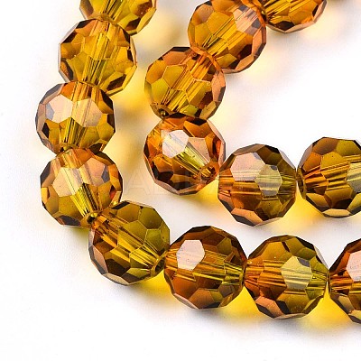 Baking Paint Transparent Glass Beads Strands DGLA-A035-T10mm-A05-1
