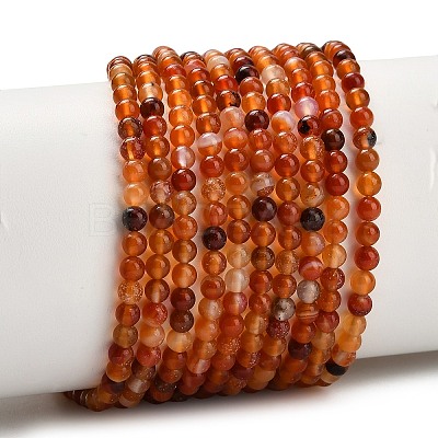 Natural Agate Beads Strands G-Z116-A06-3mm-1