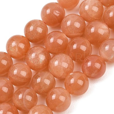 Natural Sunstone Beads Strands G-G342-A04-10.5mm-1