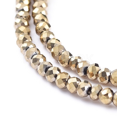 Electroplate Glass Beads Strands EGLA-F149-FP-02-1