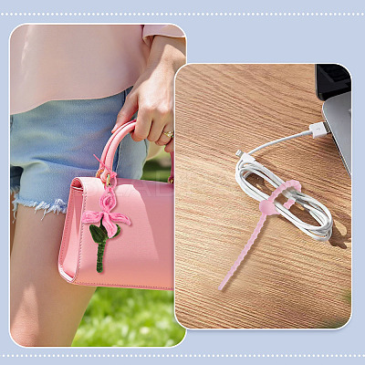 30Pcs 6 Styles Silicone Cable Zip Ties AJEW-TADJ0001-09-1