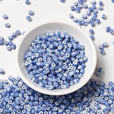 8/0 Opaque Colours Seep Glass Seed Beads SEED-F003-04B-02-1