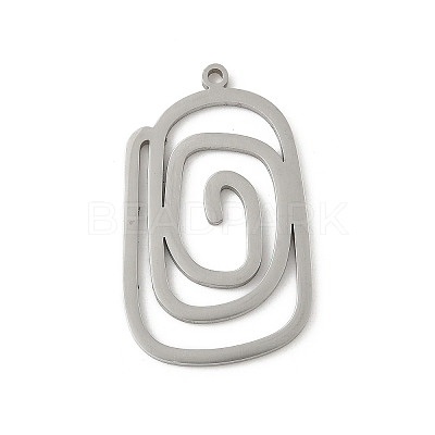 304 Stainless Steel Pendants STAS-G355-08B-P-1