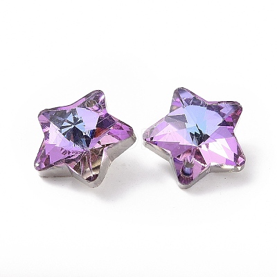 Electroplate Glass Charms GLAA-H104-A03-1