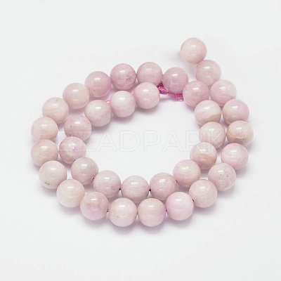 Round Natural Kunzite Beads Strands G-K068-27-12mm-1
