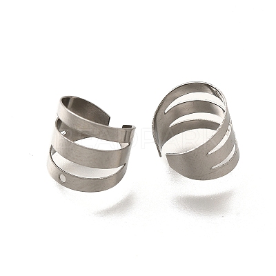 Anti-Tarnish 304 Stainless Steel Ear Cuff Findings STAS-F311-16P-1