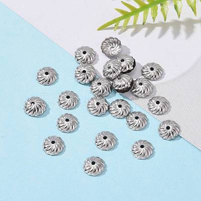 Tarnish Resistant Flower 304 Stainless Steel Bead Caps STAS-R083-13-1