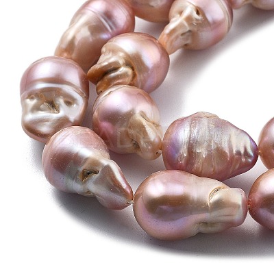 Natural Nucleated Pearl Beads Strands PEAR-B004-15E-01D-1
