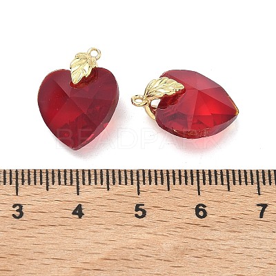 Brass Glass Pendants KK-H259-07G-1