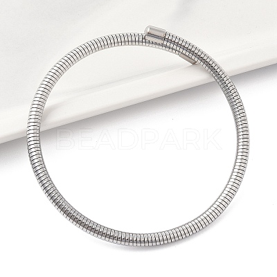 304 Stainless Steel Spring Bangles for Women BJEW-Z086-01P-01-1