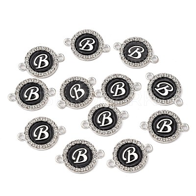 Alloy Enamel Links Connectors ENAM-TAC0003-01S-02B-1