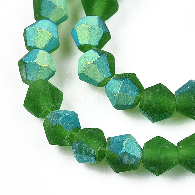 Imitate Austrian Crystal Bicone Frosted Glass Beads Strands GLAA-F029-TM2mm-A25-1