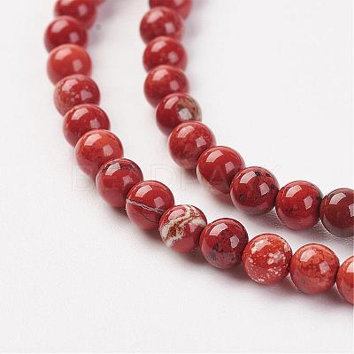 Natural Brecciated Jasper Bead Strand G-G680-42-1