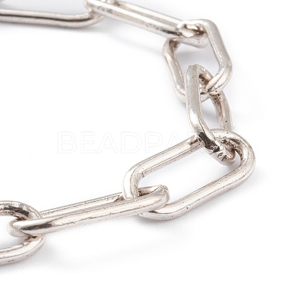 Brass Paperclip Chain Bracelets LS-BJEW-H537-10AS-1