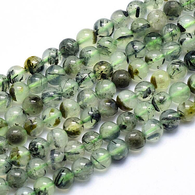 Natural Prehnite Beads Strands LS-G-P322-48-8mm-1