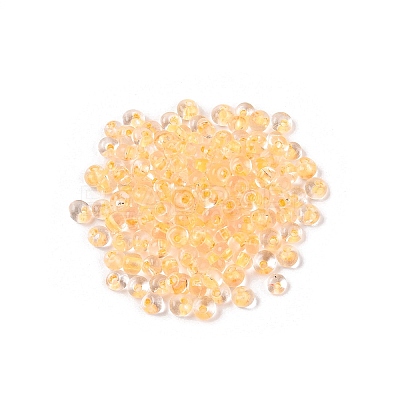 6/0 Inside Colours Transparent Glass Seed Beads SEED-T007-07F-1