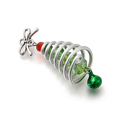 Christmas Electroplate Glass Pendants PALLOY-JF04364-01-1